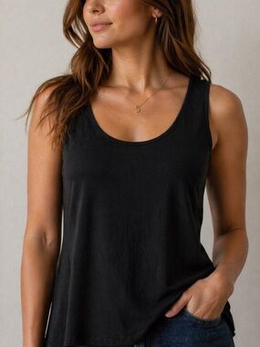 White House Black Market Black Scoop Neck Tank